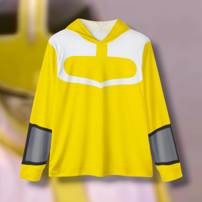 Timeranger Time Yellow Hoodie (Full Print) Lightweight, Breathable, workout, pull over, fitness Hoodie Super Sentai Custom