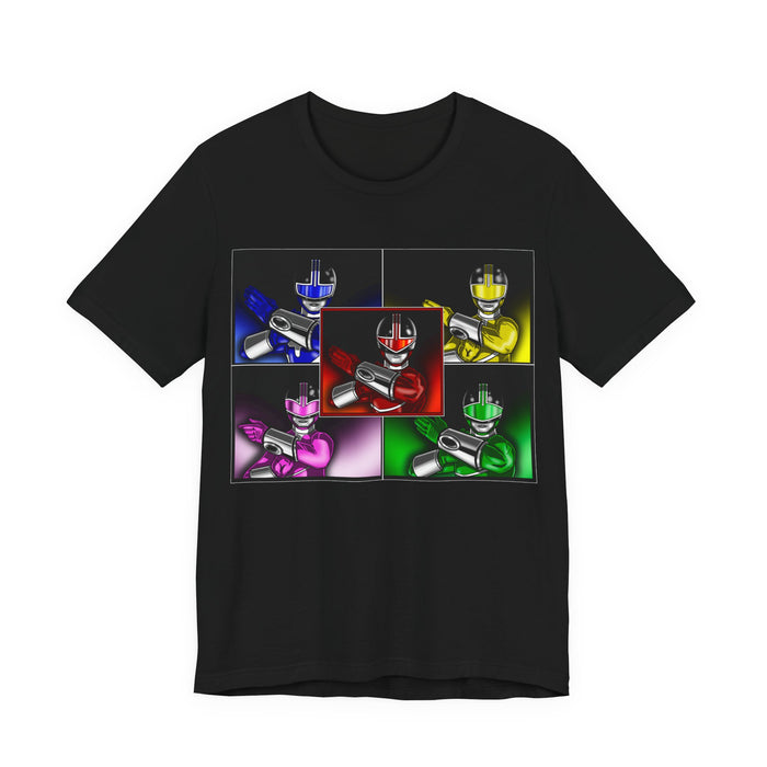 TimeRangers Tee Custom Graphic Art Cosplay Shirts Rangers Retro Vintage 90s