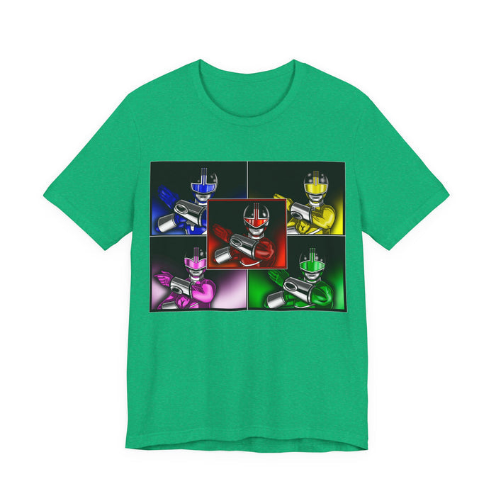 TimeRangers Tee Custom Graphic Art Cosplay Shirts Rangers Retro Vintage 90s