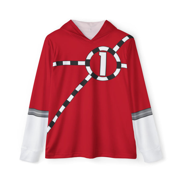 ToQger Red Hoodie (Full Print) Lightweight, Breathable, workout, pull over, fitness Hoodie Super Sentai Custom