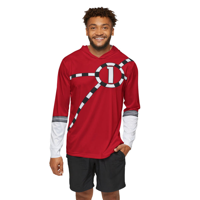 ToQger Red Hoodie (Full Print) Lightweight, Breathable, workout, pull over, fitness Hoodie Super Sentai Custom