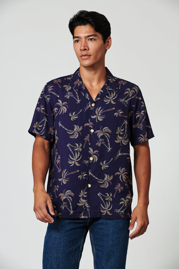 Trades Evening Blue Camp Shirt