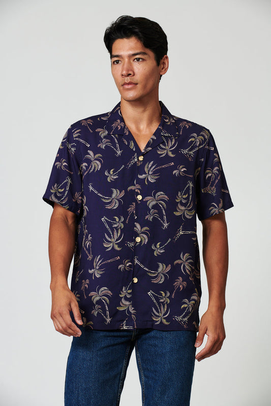 Trades Evening Blue Camp Shirt