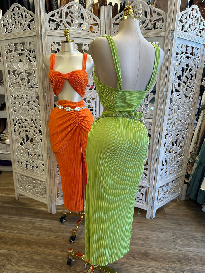 Tropical Pleated Set-Stretchy, Estira