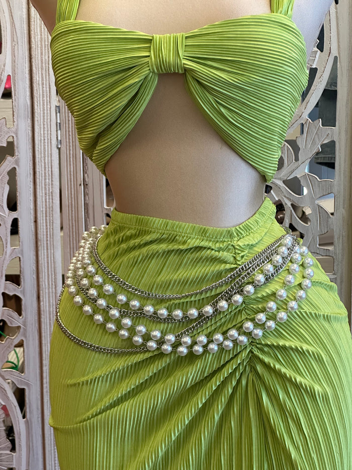 Tropical Pleated Set-Stretchy, Estira