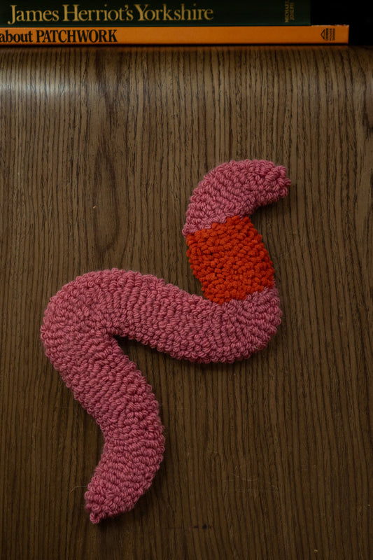 Tufted Worm Wall Hanging