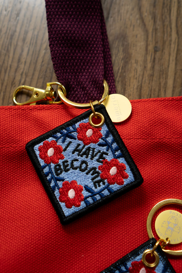 Uncomfortably Numb - Embroidered Keychain