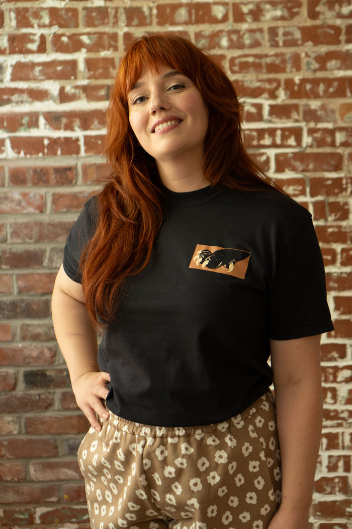 Uneasy Does It (Siamese) T-Shirt | Black
