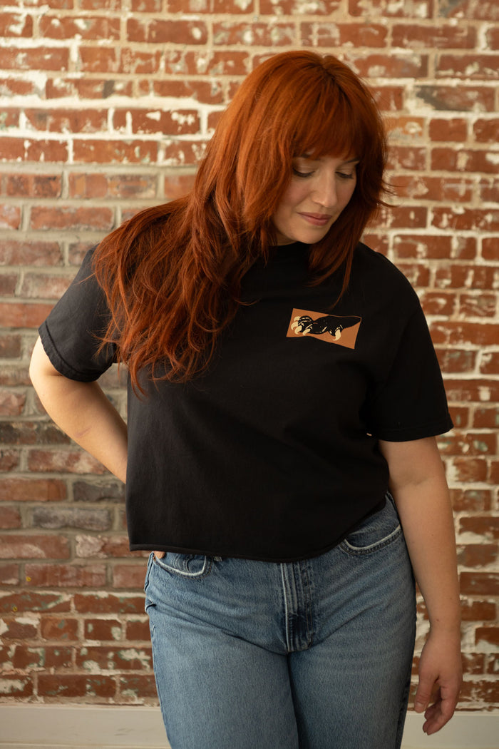 Uneasy Does It (Siamese) T-Shirt | Black