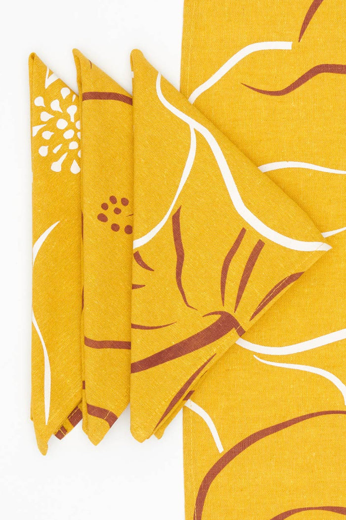 Waialua Linen Napkin Set - Curry