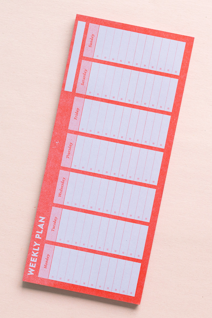 Weekly Plan Riso Pad