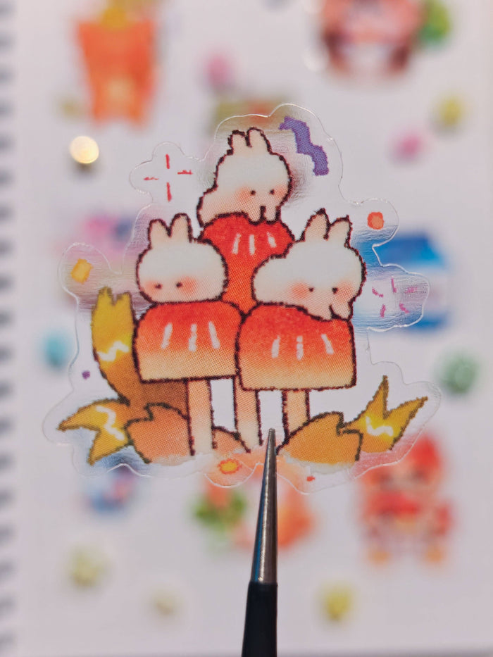 Whimsy Pals Glossy Clear Sticker Sheet