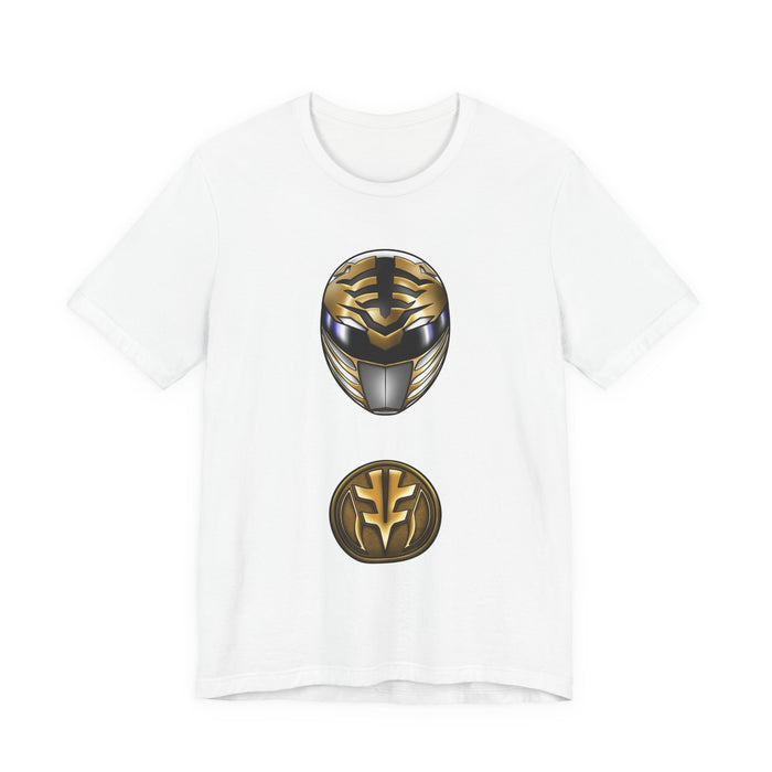 White Helmet Tee Custom Graphic Art Cosplay Shirts Rangers Retro Vintage 90s