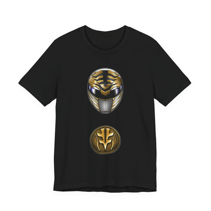 White Helmet Tee Custom Graphic Art Cosplay Shirts Rangers Retro Vintage 90s
