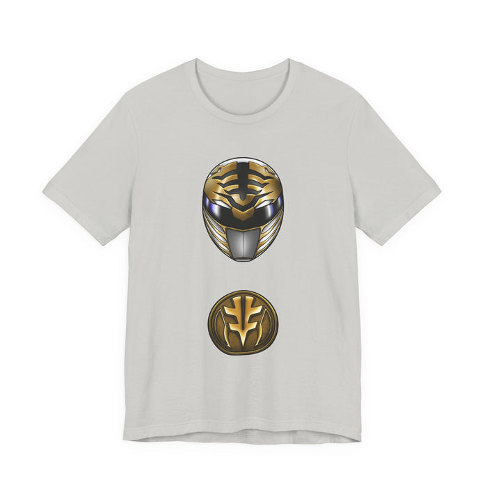 White Helmet Tee Custom Graphic Art Cosplay Shirts Rangers Retro Vintage 90s