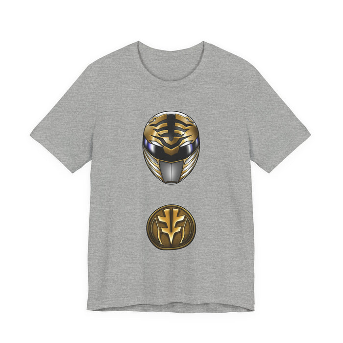 White Helmet Tee Custom Graphic Art Cosplay Shirts Rangers Retro Vintage 90s