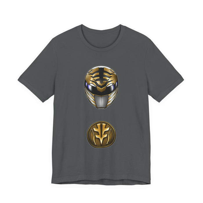 White Helmet Tee Custom Graphic Art Cosplay Shirts Rangers Retro Vintage 90s