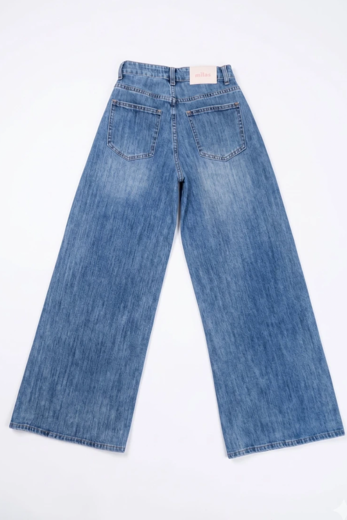 Wide leg high jeans