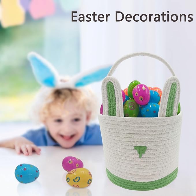 Woven Bunny Easter Basket Any Colors