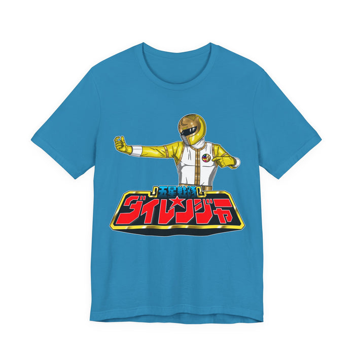 Yellow Dairanger Tee Super Sentai T Shirt Custom Graphic Art Cosplay Shirts Rangers Retro Vintage 90s