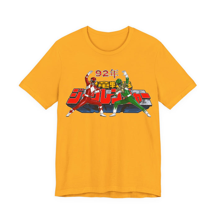Zyuranger 1992 Tee Super Sentai T Shirt Custom Graphic Art Cosplay Shirts Rangers Retro Vintage 90s