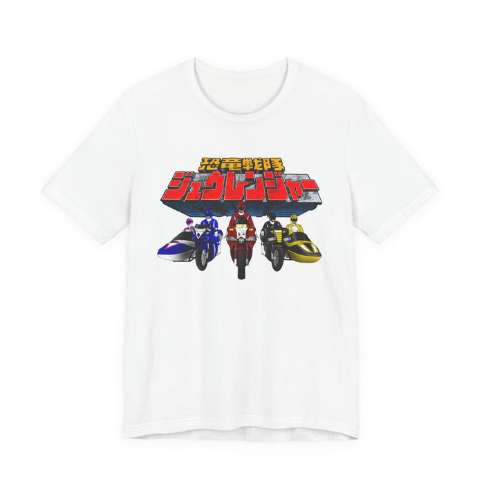 Zyuranger Bikes Tee Super Sentai T Shirt Custom Graphic Art Cosplay Shirts Power Rangers Retro Vintage 90s