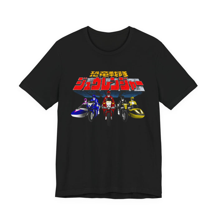 Zyuranger Bikes Tee Super Sentai T Shirt Custom Graphic Art Cosplay Shirts Power Rangers Retro Vintage 90s
