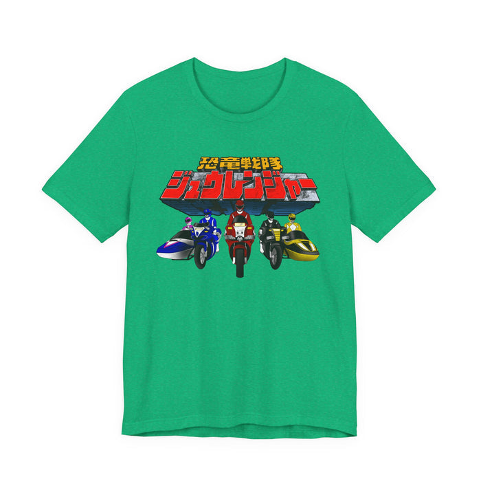Zyuranger Bikes Tee Super Sentai T Shirt Custom Graphic Art Cosplay Shirts Power Rangers Retro Vintage 90s