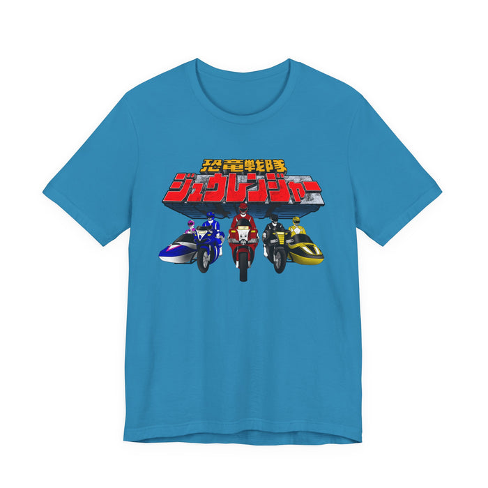 Zyuranger Bikes Tee Super Sentai T Shirt Custom Graphic Art Cosplay Shirts Power Rangers Retro Vintage 90s