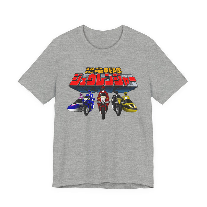 Zyuranger Bikes Tee Super Sentai T Shirt Custom Graphic Art Cosplay Shirts Power Rangers Retro Vintage 90s