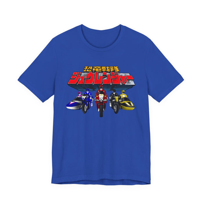 Zyuranger Bikes Tee Super Sentai T Shirt Custom Graphic Art Cosplay Shirts Power Rangers Retro Vintage 90s