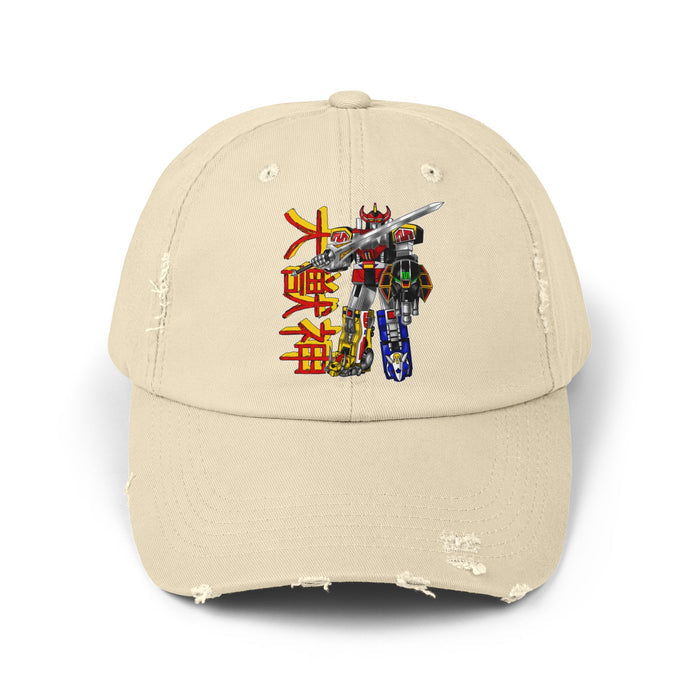 Zyuranger Daizyujin Distressed Hat Super Sentai T Shirt Custom Graphic Art Cosplay Shirts  Retro Vintage 90s