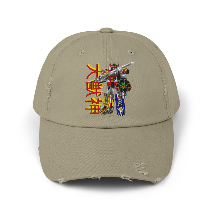 Zyuranger Daizyujin Distressed Hat Super Sentai T Shirt Custom Graphic Art Cosplay Shirts  Retro Vintage 90s