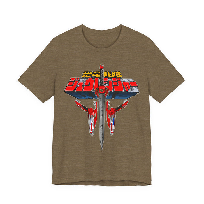 Zyuranger Gear Tee Super Sentai T Shirt Custom Graphic Art Cosplay Shirts Rangers Retro Vintage 90s