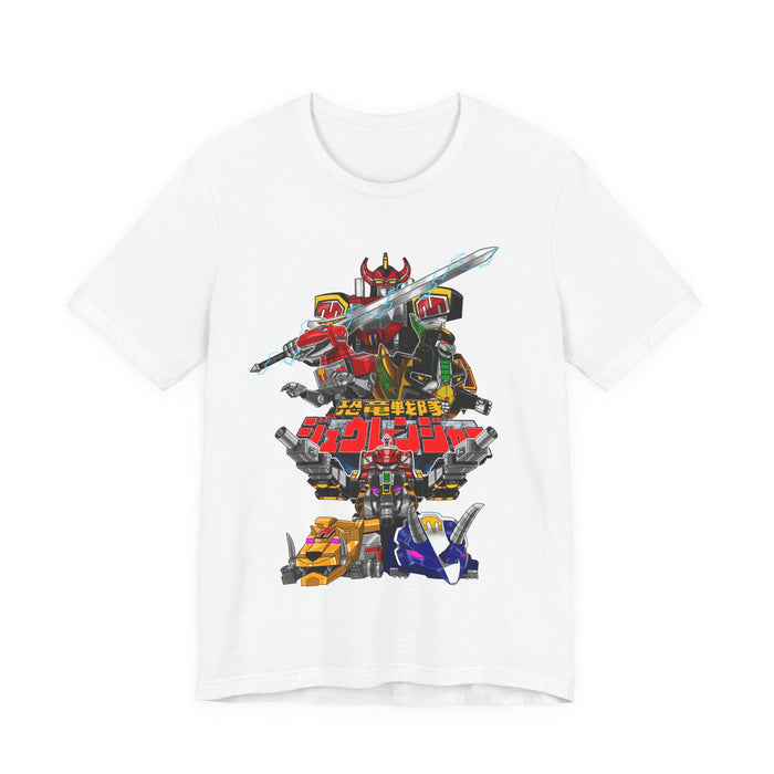 Zyuranger Mechas Tee  Custom Graphic Art Cosplay Shirts Rangers Retro Vintage 90s