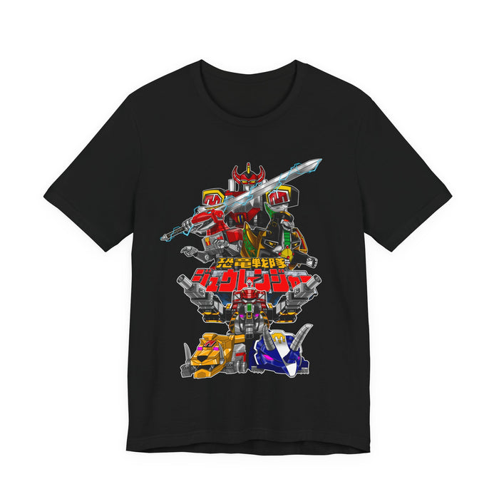 Zyuranger Mechas Tee  Custom Graphic Art Cosplay Shirts Rangers Retro Vintage 90s