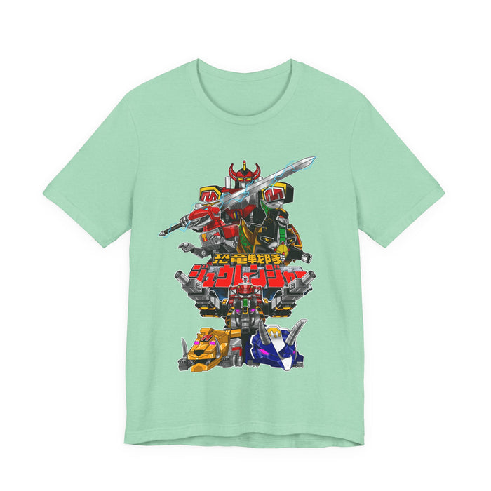 Zyuranger Mechas Tee  Custom Graphic Art Cosplay Shirts Rangers Retro Vintage 90s