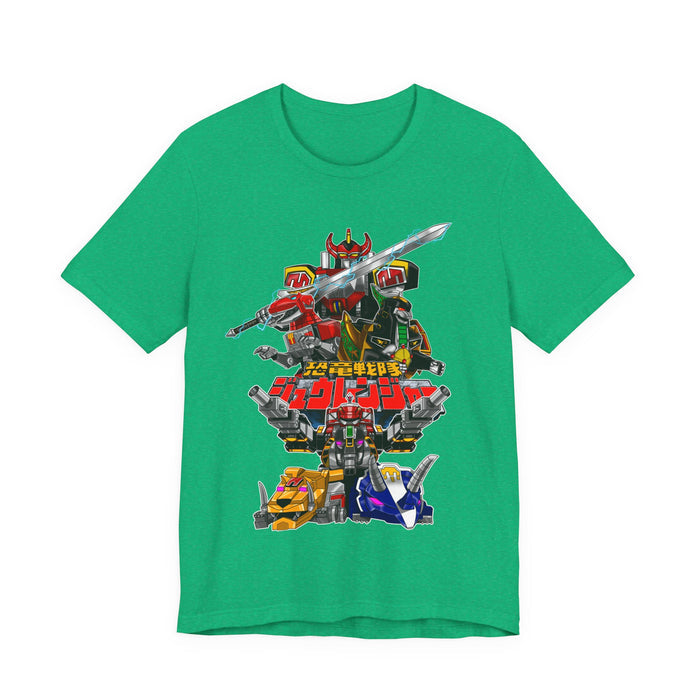 Zyuranger Mechas Tee  Custom Graphic Art Cosplay Shirts Rangers Retro Vintage 90s