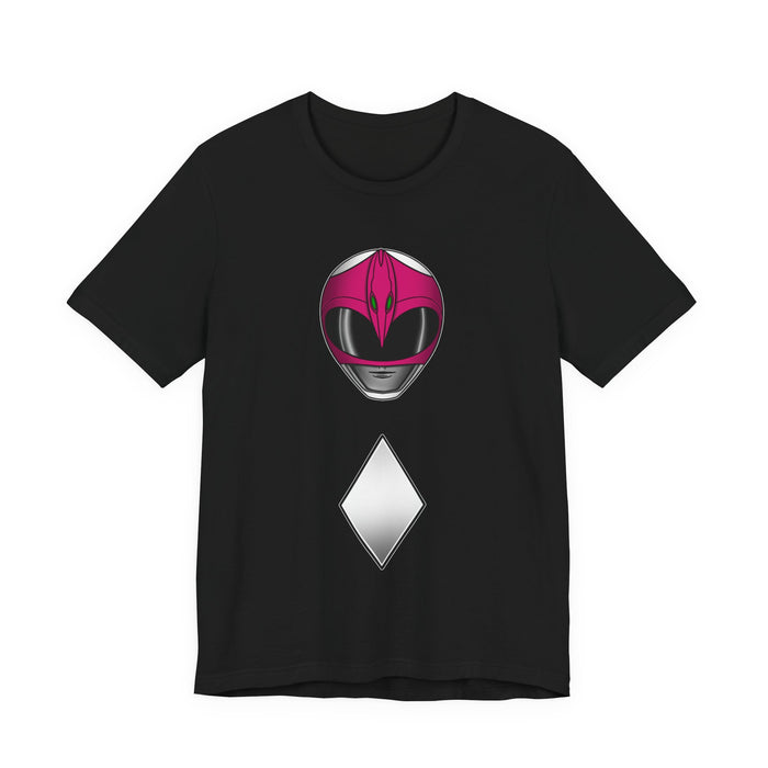 Zyuranger Pink Helmet Tee Super Sentai T Shirt Custom Graphic Art Cosplay Shirts Rangers Retro Vintage 90s Tee