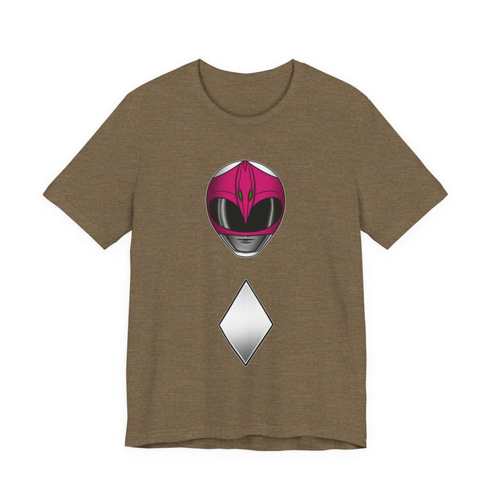 Zyuranger Pink Helmet Tee Super Sentai T Shirt Custom Graphic Art Cosplay Shirts Rangers Retro Vintage 90s Tee