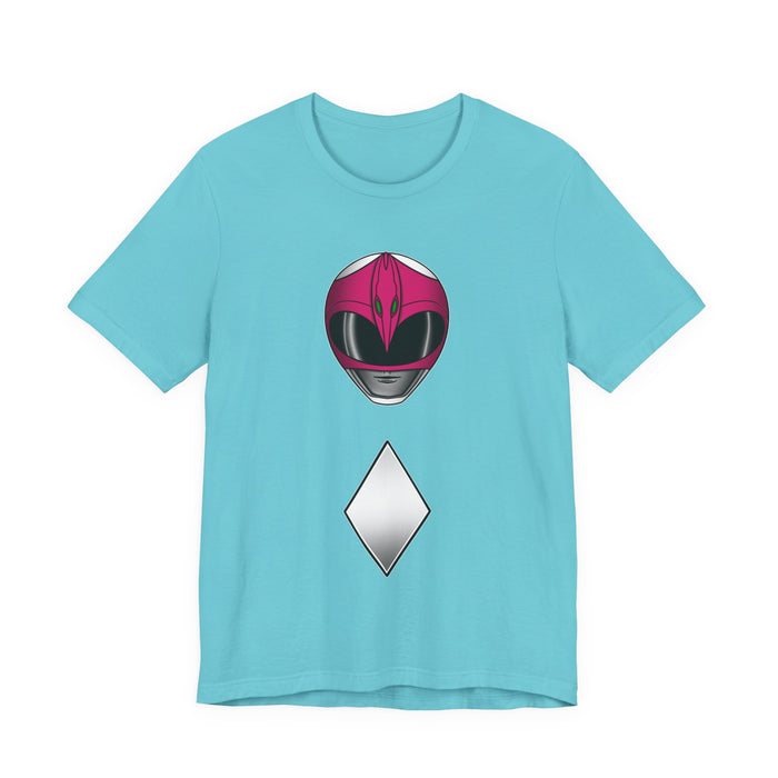 Zyuranger Pink Helmet Tee Super Sentai T Shirt Custom Graphic Art Cosplay Shirts Rangers Retro Vintage 90s Tee