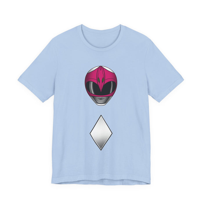 Zyuranger Pink Helmet Tee Super Sentai T Shirt Custom Graphic Art Cosplay Shirts Rangers Retro Vintage 90s Tee
