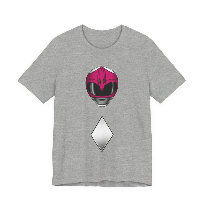 Zyuranger Pink Helmet Tee Super Sentai T Shirt Custom Graphic Art Cosplay Shirts Rangers Retro Vintage 90s Tee