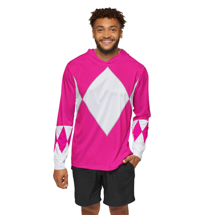 Zyuranger Pink Hoodie (Full Print) Lightweight, Breathable, workout, pull over, fitness Hoodie Super Sentai Custom