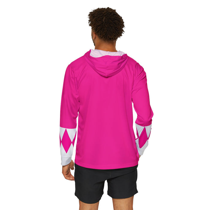 Zyuranger Pink Hoodie (Full Print) Lightweight, Breathable, workout, pull over, fitness Hoodie Super Sentai Custom