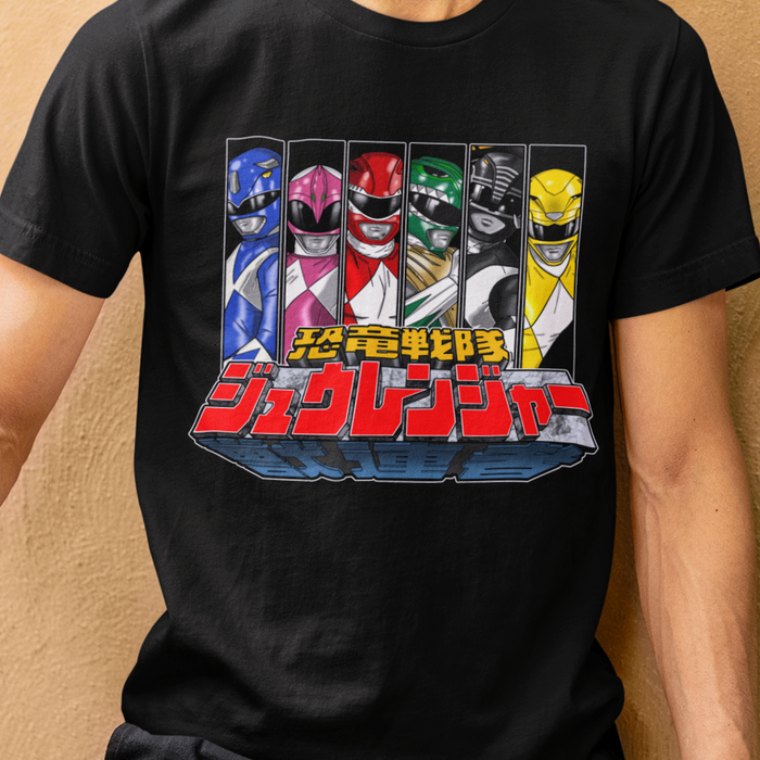 Zyuranger Tee Custom Graphic Art Cosplay Shirts Rangers Retro Vintage 90s