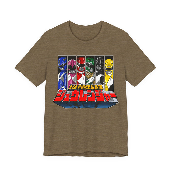 Zyuranger Tee Custom Graphic Art Cosplay Shirts Rangers Retro Vintage 90s