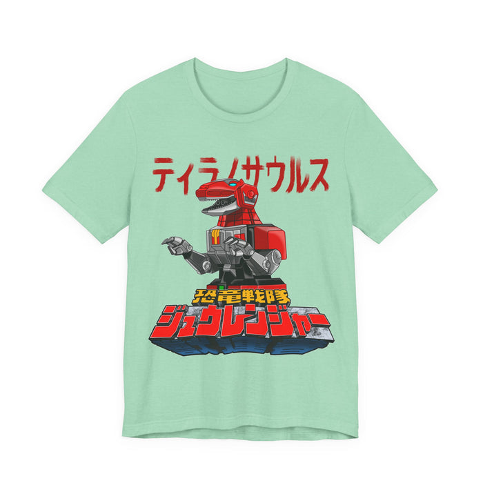 Zyuranger Tyrannosaurus Tee Super Sentai T Shirt Custom Graphic Art Cosplay Shirts Rangers Retro Vintage 90s